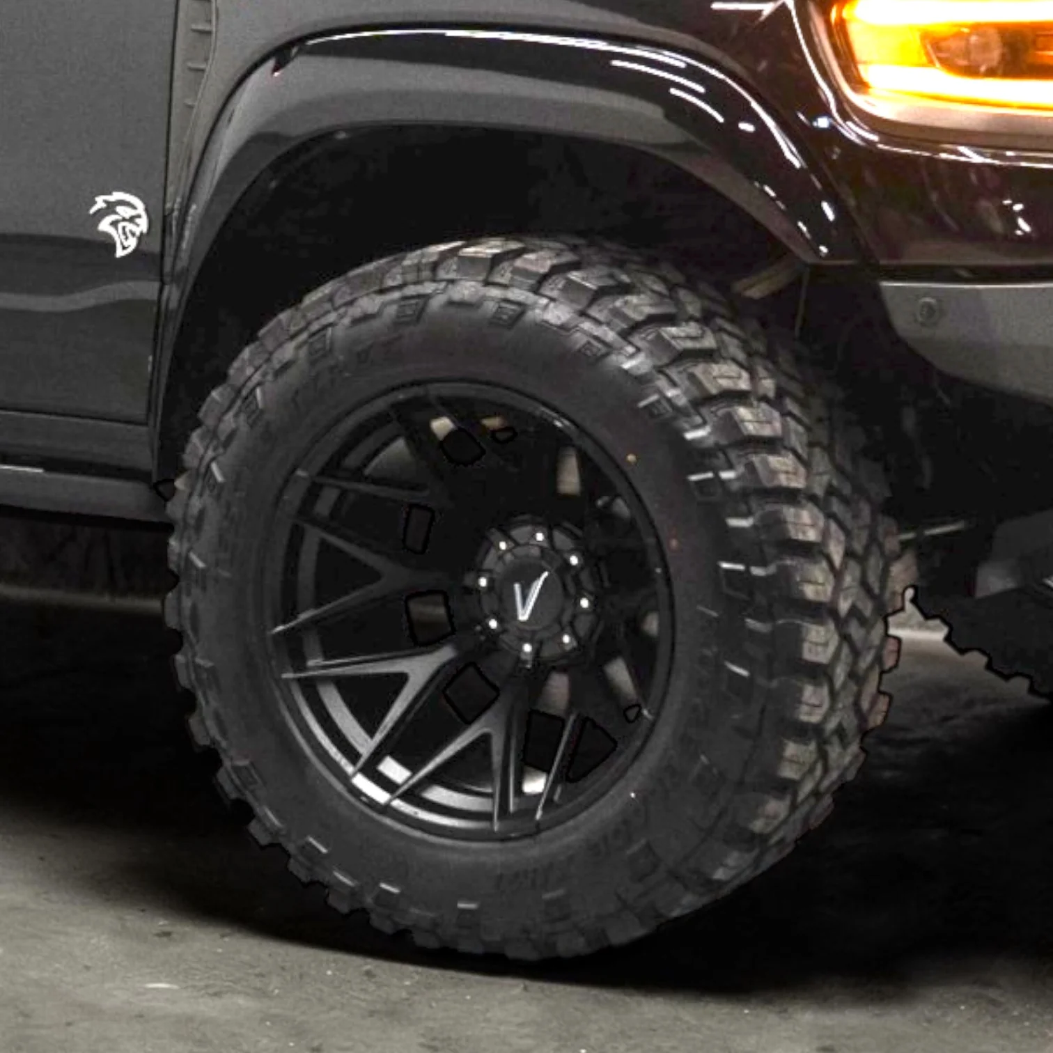 Apocalypse GEN 3 BLACK Rim for Jeep Wrangler and Jeep Gladiator (22x14) Ultimate Offset - Image 4