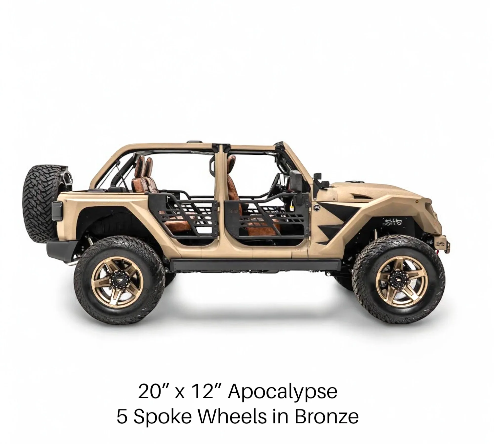 Apocalypse 5 Spoke Wheel for Jeep Gladiator / Wrangler 5 Lug (Black) - Image 12