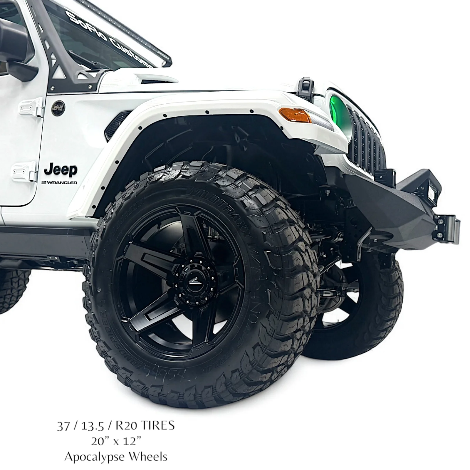 Apocalypse 5 Spoke Wheel for Jeep Gladiator / Wrangler 5 Lug (Black) - Image 3