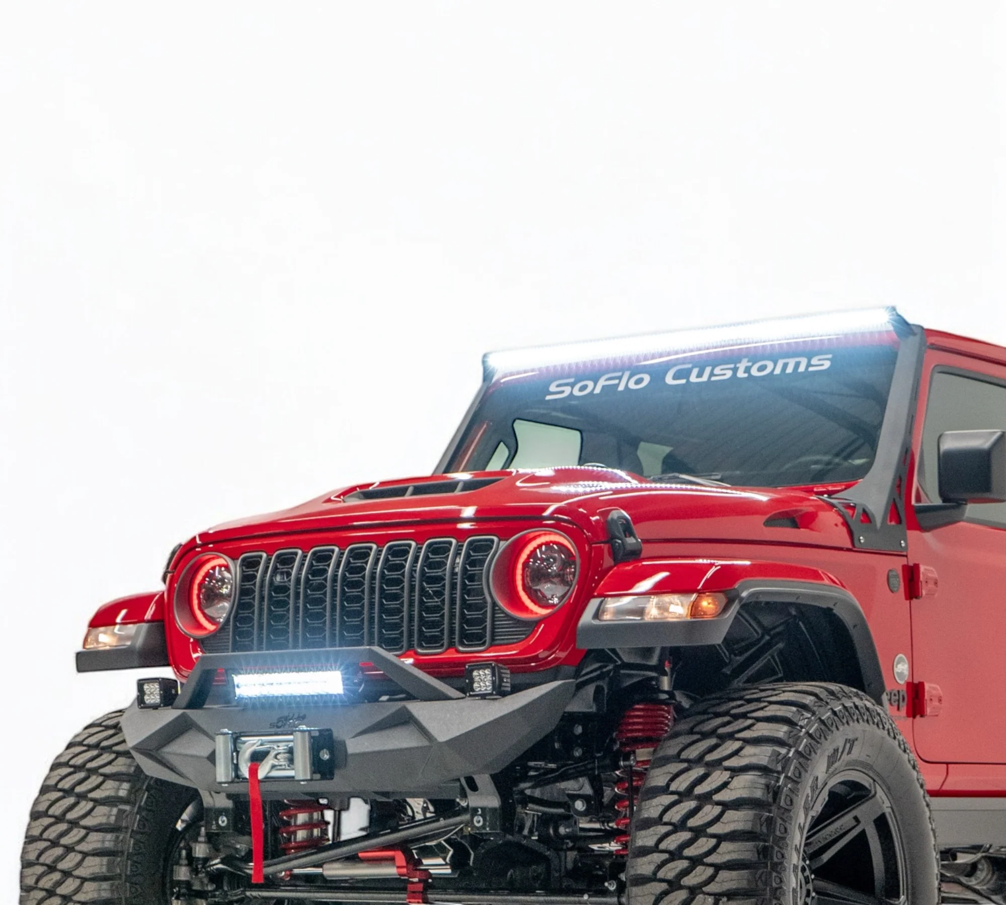 Aluminum Brackets and 52” Light bar with LED Light Bar for Jeep Gladiator 2020-2026