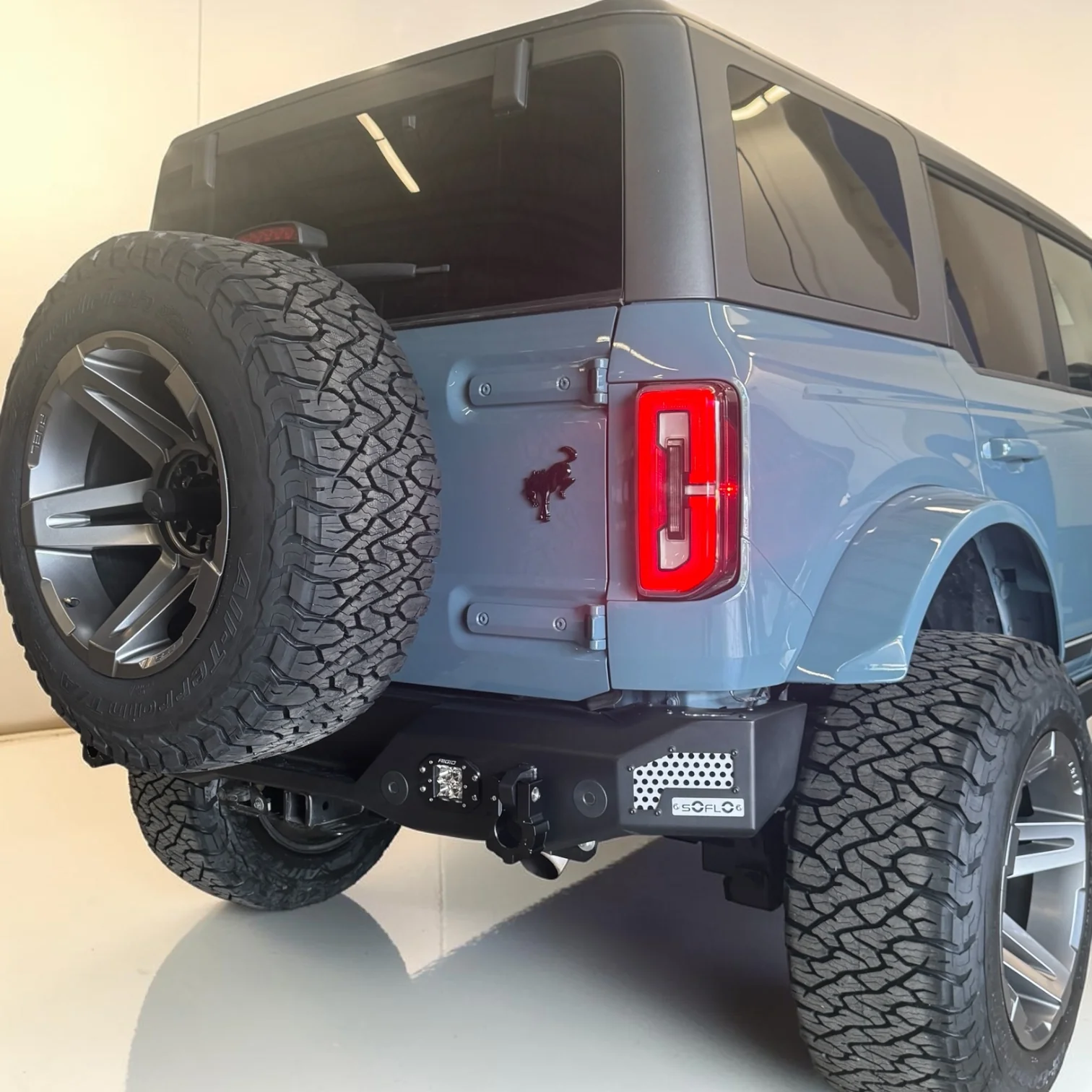 Ford Bronco 2021-2026 Rear SoFlo Baja Steel Bumper Black - Image 3